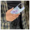 Evelatus Apple iPhone 15 Pro PC+TPU Hülle mit MagSafe – Marmor Lila