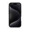 Evelatus Apple iPhone 16 Pro Premium MagSafe mit Standfuß Soft Touch Silikonhülle Schwarz