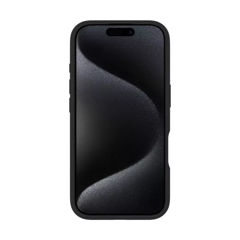 Evelatus Apple iPhone 16 Pro Premium MagSafe mit Standfuß Soft Touch Silikonhülle Schwarz