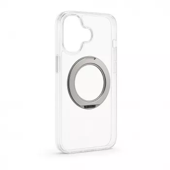 Evelatus Apple iPhone 17 Hybrid-Hülle mit MagSafe PC+TPU 360 Metallständer Transparent