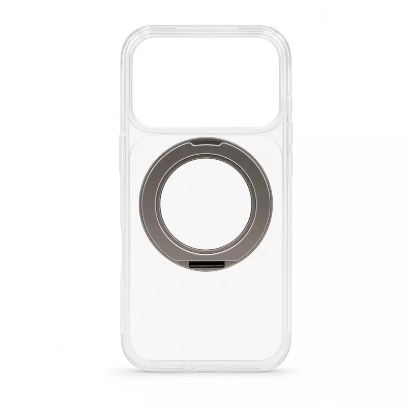 Evelatus Apple iPhone 17 Pro Hybrid-Hülle mit MagSafe PC+TPU 360° Metallständer Transparent