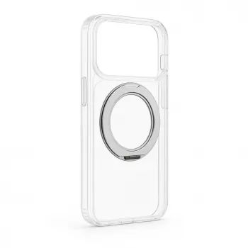 Evelatus Apple iPhone 17 Pro Hybrid-Hülle mit MagSafe PC+TPU 360° Metallständer Transparent