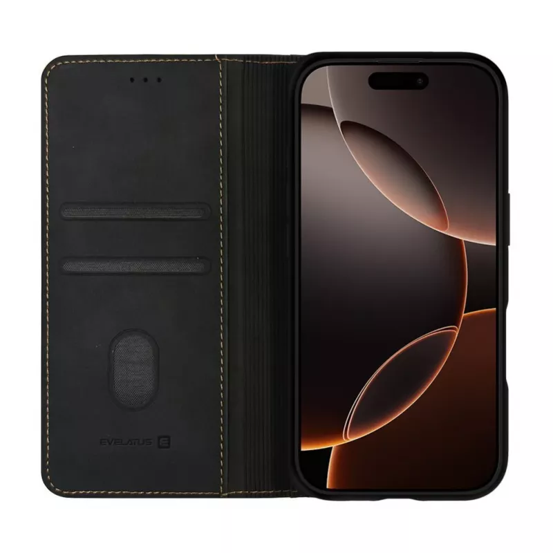 Evelatus Apple iPhone 18 Pro Buchhülle Schwarz