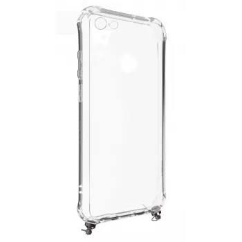 Evelatus Apple iPhone 6/6S Silikon Transparent mit Halsband TPU Band Space Grau