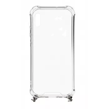 Evelatus Apple iPhone Xs MAX Silikon Transparent mit Halsband TPU Band Transparent