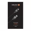 Evelatus Coiled USB-C auf USB-C Kabel 1,2 m 60 W PD geflochten Schwarz