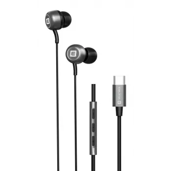 Evelatus Crystal Clear Audio Kopfhörer mit USB-C und Mikrofon Schwarz