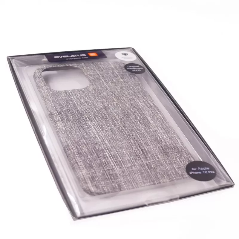 Evelatus Stoffhülle für Apple iPhone 12/12 Pro EFC01 - Schwarz