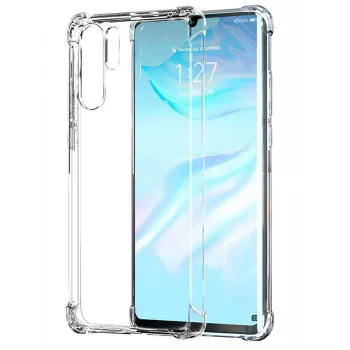 Evelatus Huawei P30 Lite Military Shockproof Silicone Hülle TPU Transparent