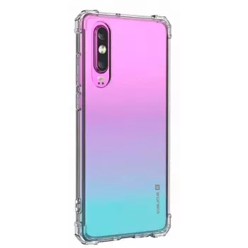 Evelatus Huawei P30 Militär-Stoßschutz Silikonhülle TPU Transparent