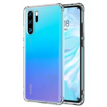 Evelatus Huawei P30 Pro Militär-Stoßschutz Transparente TPU Silikon Hülle