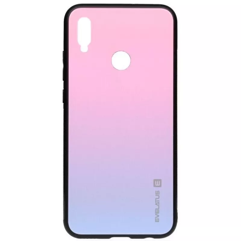 Evelatus Huawei Y6 2019 Gradient Glass Case 2 Bubble Gum