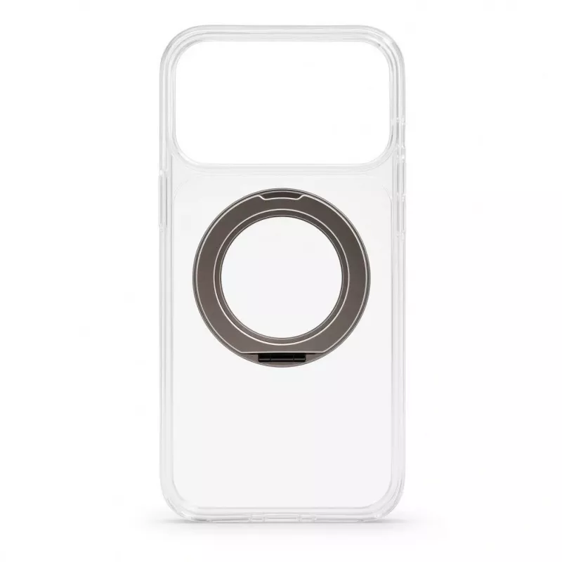 Evelatus Hybrid Case mit MagSafe und 360° Metall-Ständer für iPhone 17 Pro Max, Transparent