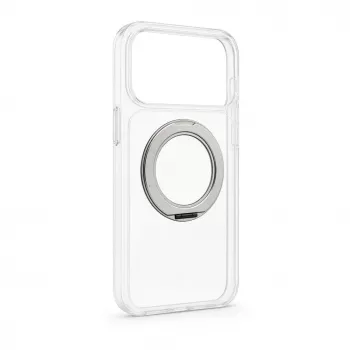 Evelatus Hybrid Case mit MagSafe und 360° Metall-Ständer für iPhone 17 Pro Max, Transparent