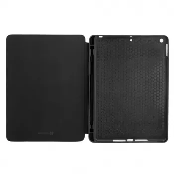 Evelatus iPad 10.2 Tablet-Hülle mit Imitat-Mikrofaser innen Schwarz