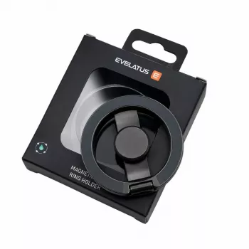 Evelatus Magnetischer Telefon-Metallringhalter Schwarz