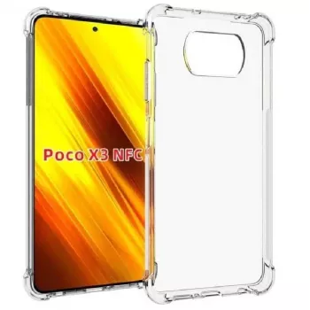 Evelatus Military Shockproof Silicone Case für Xiaomi Poco X3 / X3 NFC / X3 Pro - Transparentes TPU