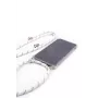 Evelatus Samsung A50 Hülle mit Band Weiße Streifen Transparent