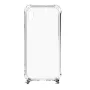 Evelatus Samsung Galaxy A10 Silikon Transparent mit Halsband TPU Band Silber