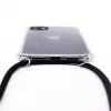 Evelatus Samsung Galaxy A10s Case mit Umhängeband, Schwarz Transparent
