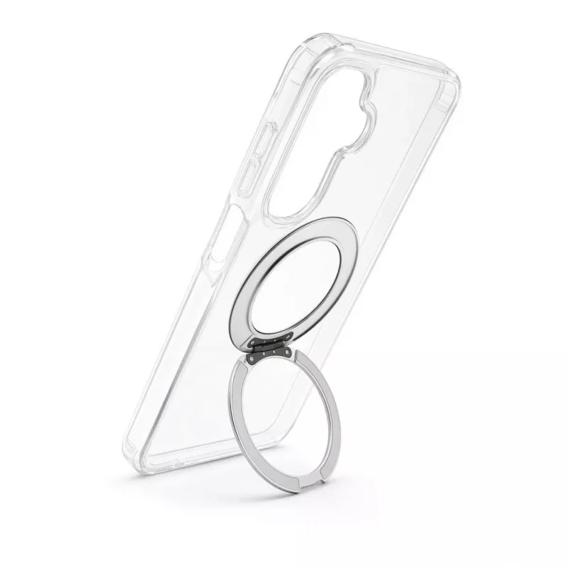 Evelatus Samsung Galaxy A17 4G / A17 5G Hybrid-Hülle mit MagSafe PC+TPU 360 Metallständer Transparent
