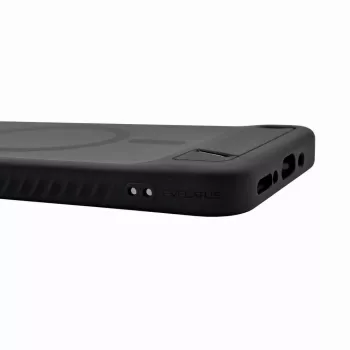 Evelatus Samsung Galaxy A17 4G / A17 5G Gummiertes MagSafe Case mit Standfuß Schwarz