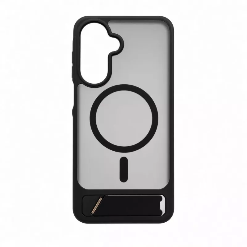Evelatus Samsung Galaxy A17 4G / A17 5G Gummiertes MagSafe Case mit Standfuß Schwarz