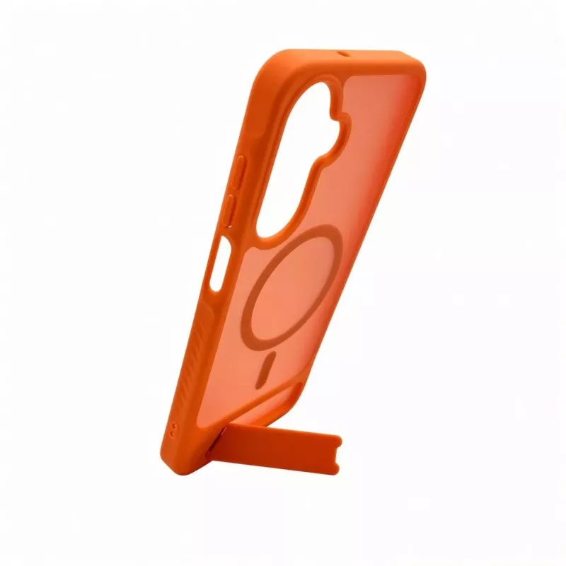 Evelatus Samsung Galaxy A17 4G / A17 5G Gummiertes MagSafe Case mit Standfuß Orange