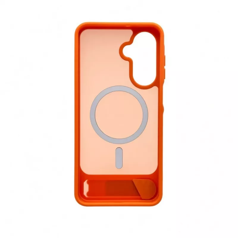 Evelatus Samsung Galaxy A17 4G / A17 5G Gummiertes MagSafe Case mit Standfuß Orange