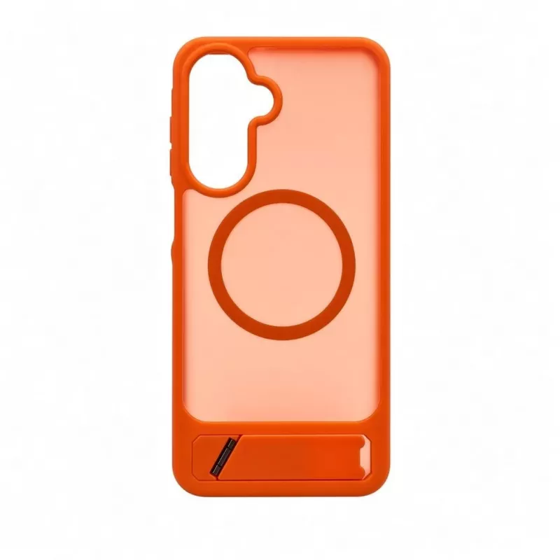Evelatus Samsung Galaxy A17 4G / A17 5G Gummiertes MagSafe Case mit Standfuß Orange