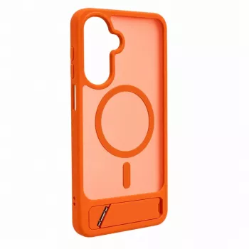 Evelatus Samsung Galaxy A17 4G / A17 5G Gummiertes MagSafe Case mit Standfuß Orange