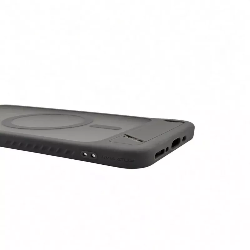 Evelatus Samsung Galaxy A17 4G / A17 5G Gummiertes MagSafe Case mit Standfuß Rauchgrau