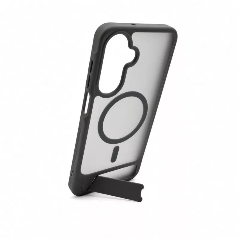 Evelatus Samsung Galaxy A17 4G / A17 5G Gummiertes MagSafe Case mit Standfuß Rauchgrau