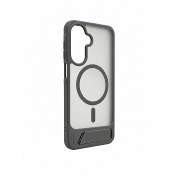 Evelatus Samsung Galaxy A17 4G / A17 5G Gummiertes MagSafe Case mit Standfuß Rauchgrau