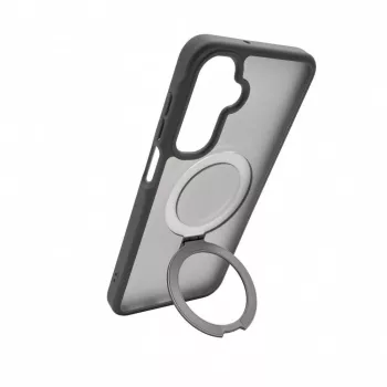 Evelatus Samsung Galaxy A17 4G / A17 5G Schutzhülle mit MagSafe & Standfuß, Matt Ring Rauchgrau