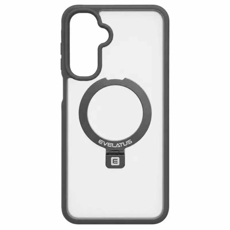 Evelatus Samsung Galaxy A17 4G / A17 5G Schutzhülle mit MagSafe & Standfuß, Matt Ring Rauchgrau