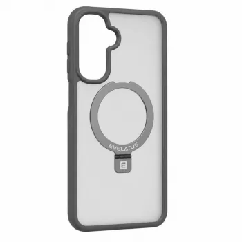 Evelatus Samsung Galaxy A17 4G / A17 5G Schutzhülle mit MagSafe & Standfuß, Matt Ring Rauchgrau