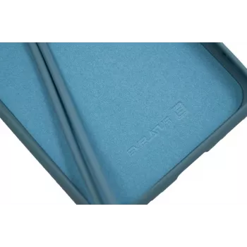Evelatus Samsung Galaxy A20e Soft-Touch-Silikonhülle mit Trageriemen Blau