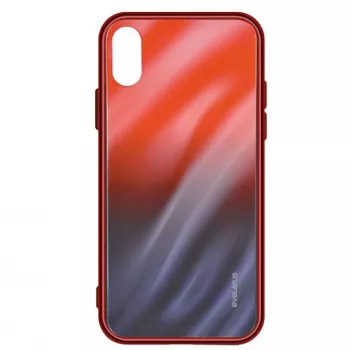 Evelatus Samsung Galaxy A20e Water Ripple Full Color Electroplating Tempered Glass Gradient Red-Black