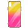 Evelatus Samsung Galaxy A20e Water Ripple Gradient Tempered Glass Case Gradient Yellow-Pink