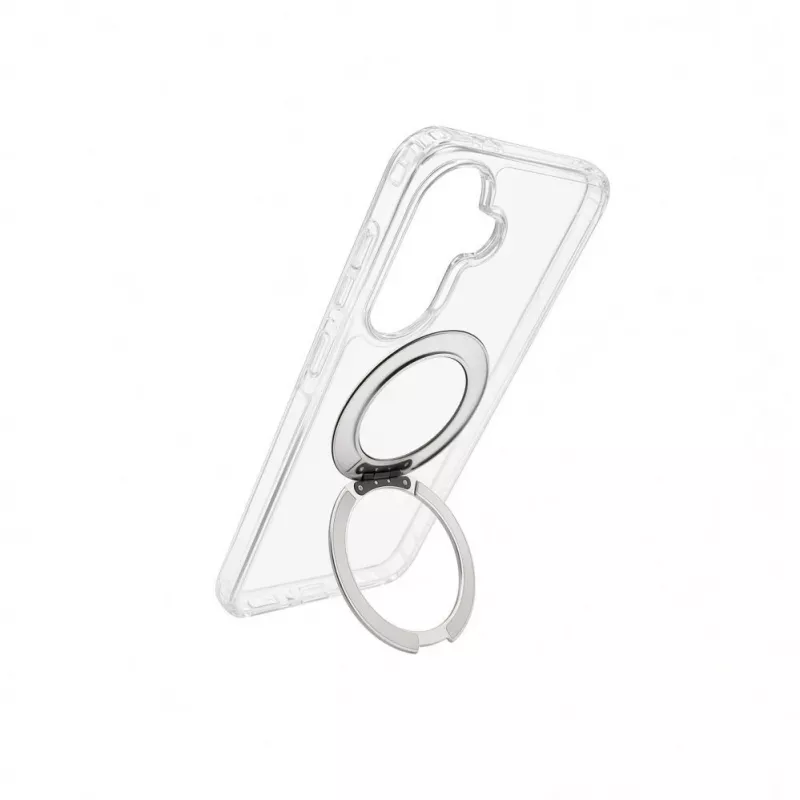 Evelatus Samsung Galaxy A37 / A36 Hybrid-Hülle mit MagSafe PC+TPU 360 Metallständer Transparent