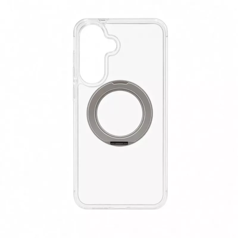 Evelatus Samsung Galaxy A37 / A36 Hybrid-Hülle mit MagSafe PC+TPU 360 Metallständer Transparent
