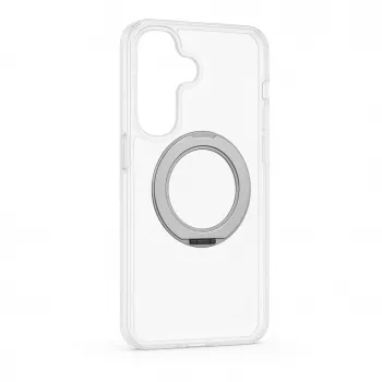 Evelatus Samsung Galaxy A37 / A36 Hybrid-Hülle mit MagSafe PC+TPU 360 Metallständer Transparent