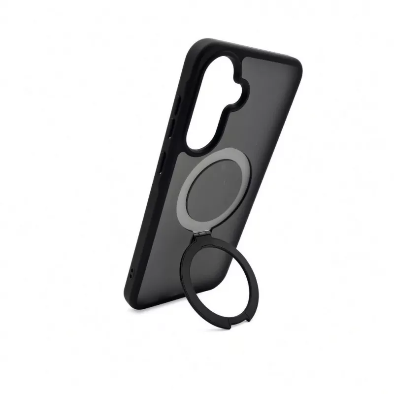 Evelatus Samsung Galaxy A37 / A36 Schutzhülle mit MagSafe & Ständer, matter Ring, Schwarz