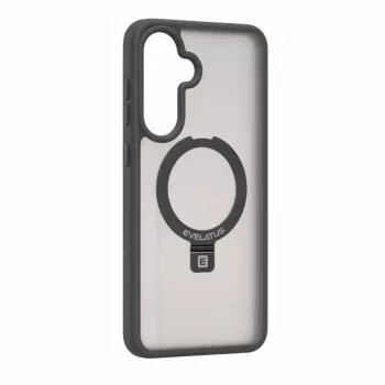 Evelatus Samsung Galaxy A37 / A36 Shield-Hülle mit MagSafe & Ständer, matt Rauchgrau