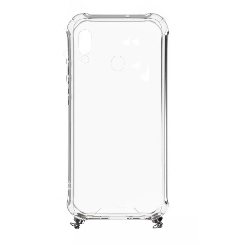 Evelatus Samsung Galaxy A40s Case with Rope Pink Transparent