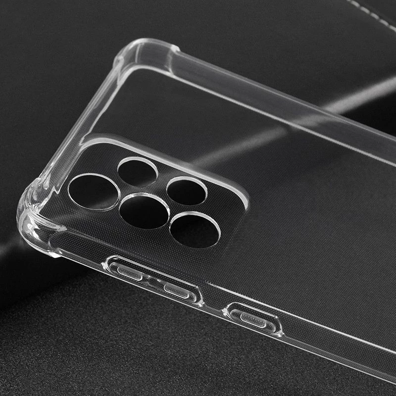 Evelatus Samsung Galaxy A53 5G Militär-Stoßschutz Silikonhülle TPU Transparent