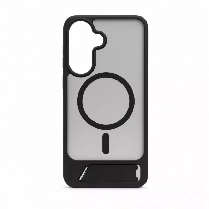 Evelatus Samsung Galaxy A57 Gummiertes MagSafe Case mit Standfuß Schwarz