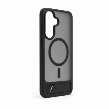 Evelatus Samsung Galaxy A57 Gummiertes MagSafe Case mit Standfuß Schwarz