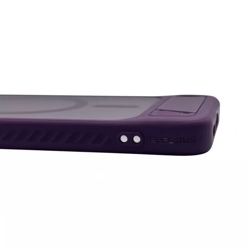 Evelatus Samsung Galaxy A57 Gummiertes MagSafe Case mit Standfuß Lila